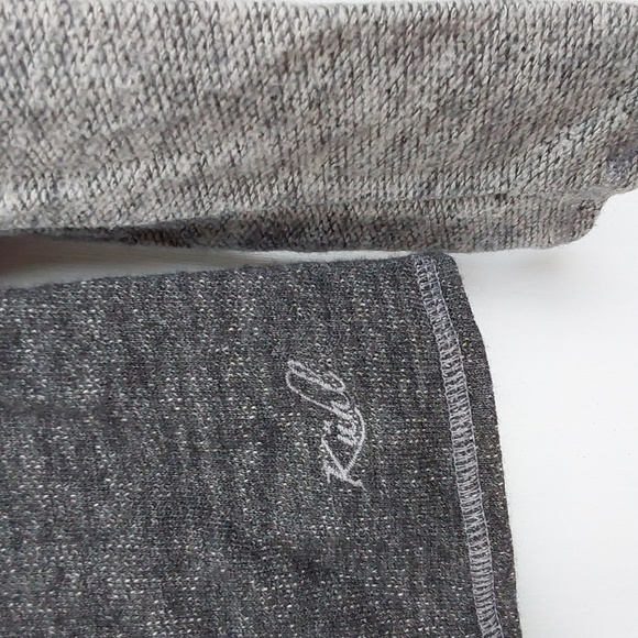 Kuhl Black & Gray Knit Sweater Top Color Block Wool Hiking Outdoors Neutral Sz.L - Picture 6 of 10